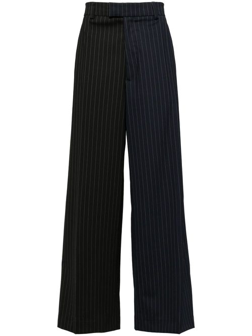 Straight-leg wool trousers - Blue