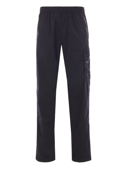 Elasticated-waist trousers - Black