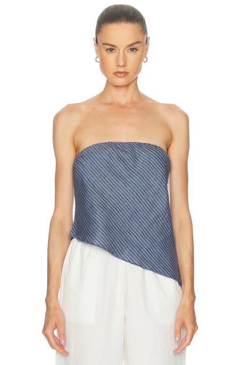 Deiji Studios OBERTEIL in Azure Stripe - Blue. S also in XS
