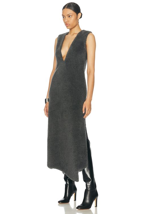 Gabriela Hearst Orstone Dress in Dark Grey - Grey.  42 also in