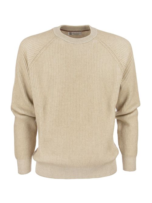 Purl-knit cashmere jumper