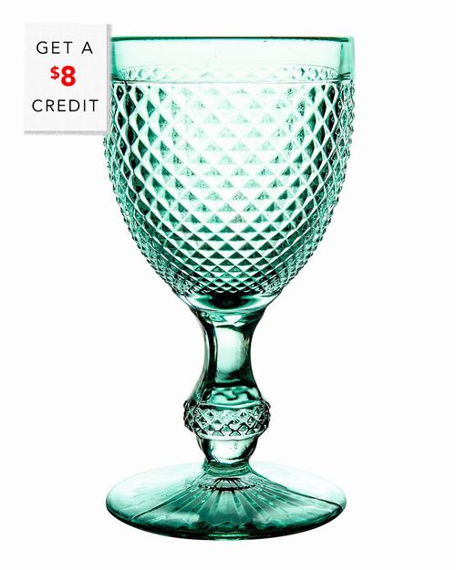 Bicos Green Water Goblets (Set with $8 Credit