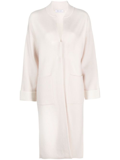 Wool-cashmere blend mid-length coat - Neutrals