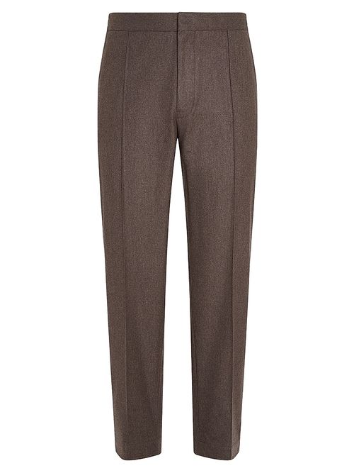 Men's 15milmil15 Wool Silk and Cashmere Pants - Dark Brown