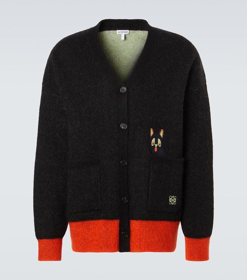 X Louis Wain mohair-blend cardigan