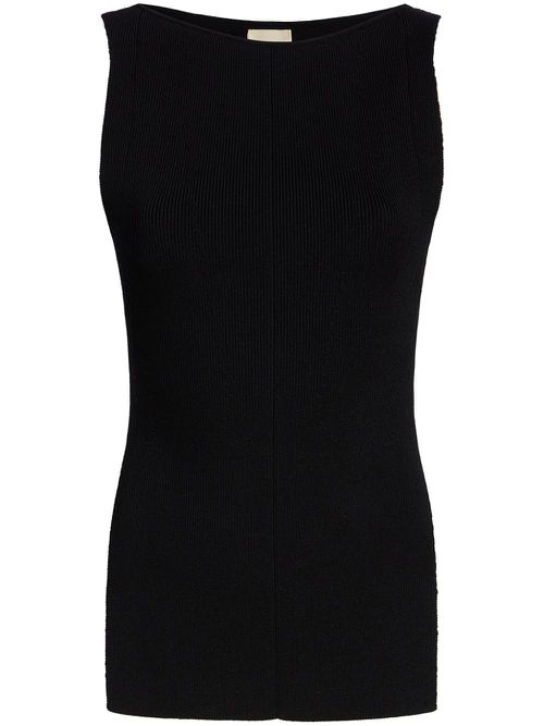 The Evelyn ribbed tank top - Black