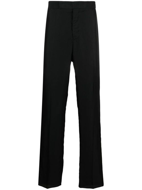 Straight-leg tailored trousers - Black