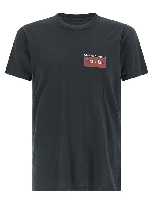 Printed Cotton Jersey T-shirt — Charcoal