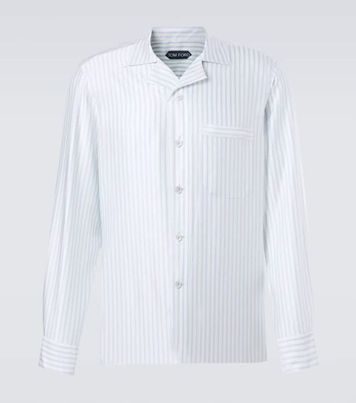 Striped silk shirt