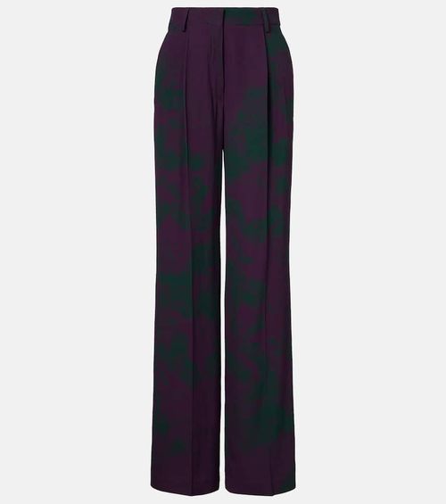 Printed wide-leg pants
