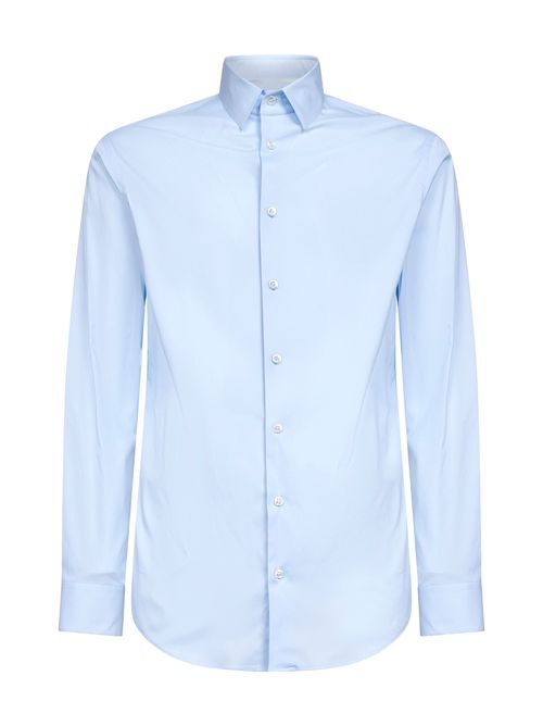 Stretch Cotton Shirt — Blue
