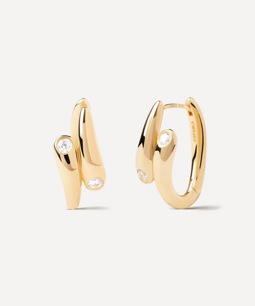 18ct Gold-Plated Caramelle Hoop Earrings Luxury Gift