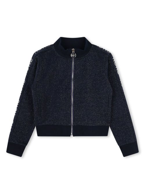 Logo-embellished zip-up sweatshirt - Blue