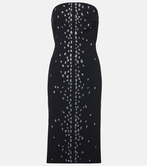 Rhinestone-embellished midi dress