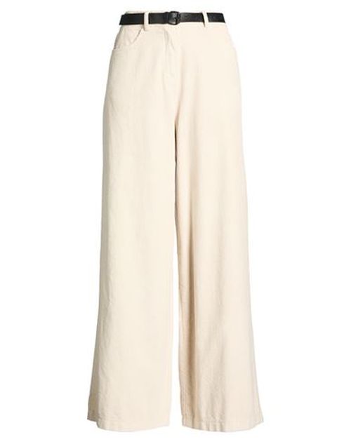 Woman Pants Cream Size M Cotton, Elastane