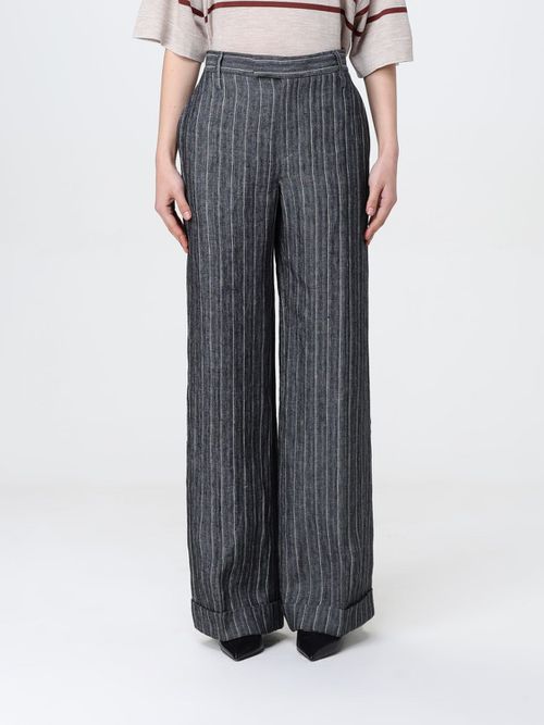 Pants BRUNELLO CUCINELLI Woman color Grey