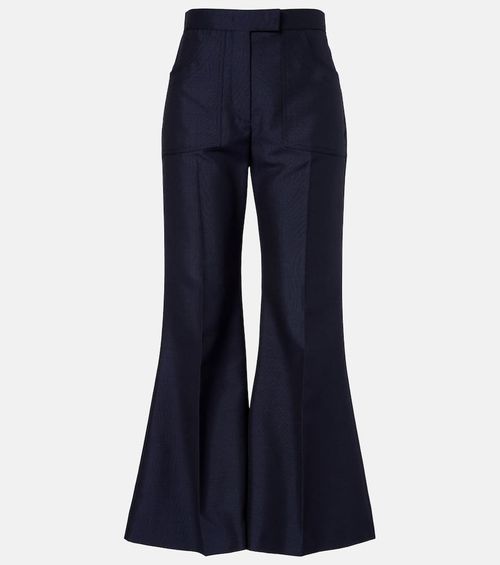 Wool and mohair flared pants