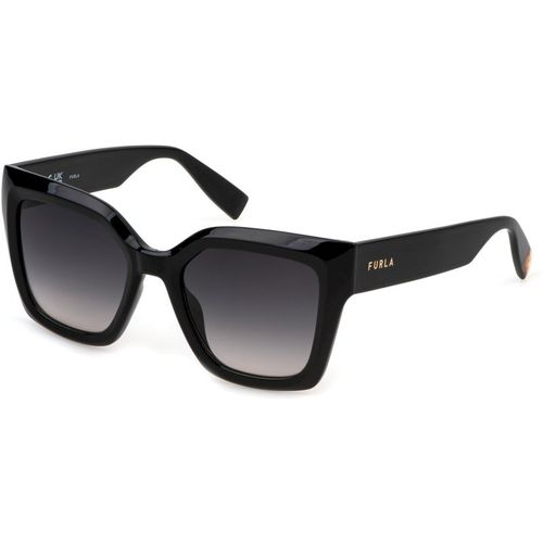 Furla Mujer Furla SFU810 700 Gafas de sol Inyectado Negro Fumar Cuadrada Normal Matizado