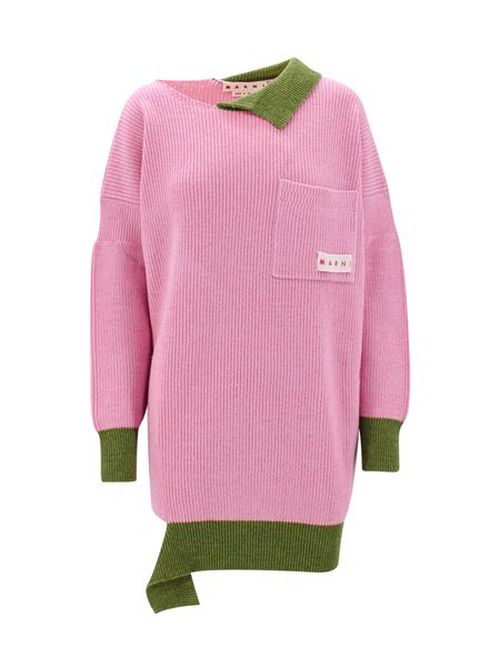 Marni | Marni Color-Block Logo Patch Knit Dress | Realry Marni | Marni Color-Block Logo Patch Knit Dress | Realry