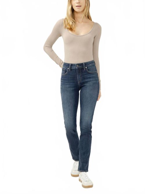 Avery High Rise Straight Leg Jeans In Maisie