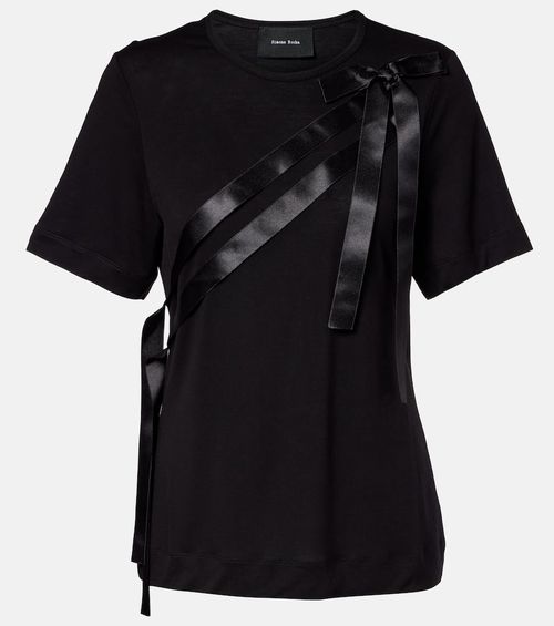 Bow-detail jersey T-shirt