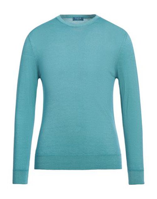 Fefè Napoli Man Sweater Turquoise Size 46 Merino Wool