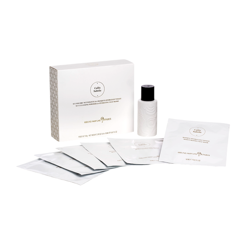 Set Orens Parfums : Callis Subtile, Maschera idratante, in tessuto, per il viso, , + Callis Subtile, Polvere detergente ed esfoliante, 85 g