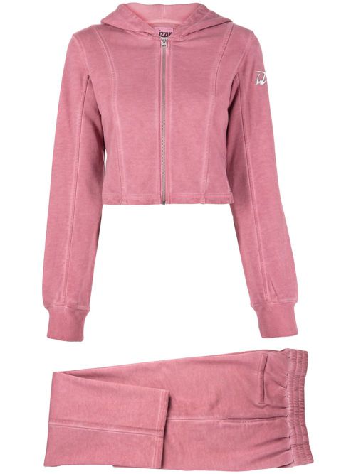 Logo-appliqué tracksuit - Red