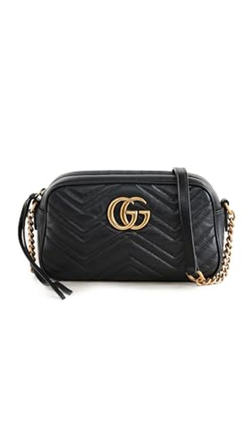 Shopbop Archive Women's Pre-Loved Gucci Gg Marmont Small Camera Bag, Black, One Size