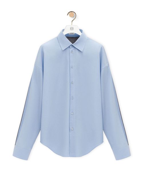 Hybrid shirt in cotton and wool