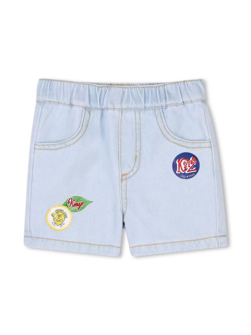 Logo denim shorts - Blue