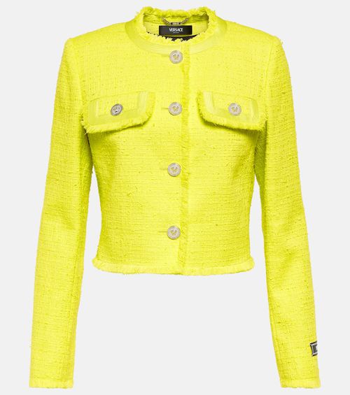 Cotton-blend boucle jacket