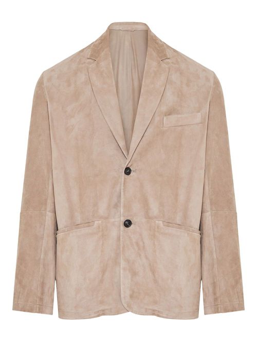 Emporio Armani suede blazer - Neutrals