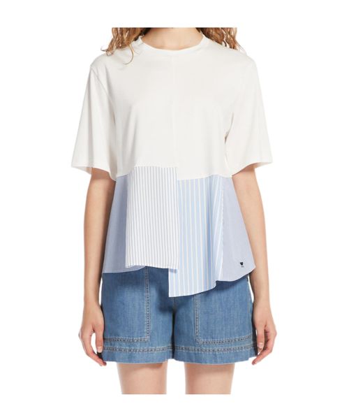 Flared cotton T-shirt