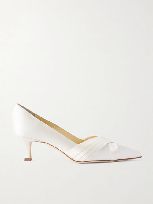 Vieralo Satin Pumps - Cream