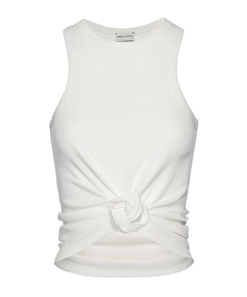 Knotted Ribbed Tank Top