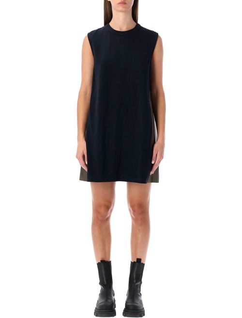 Refined Mini T-Shirt Dress with Contrasting Back