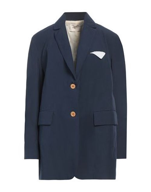 Woman Blazer Navy Size 2 Cotton