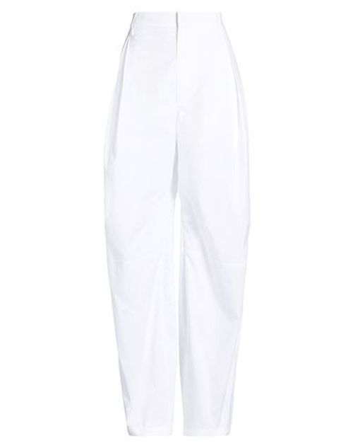 Woman Pants White Size 6 Cotton, Elastomultiester