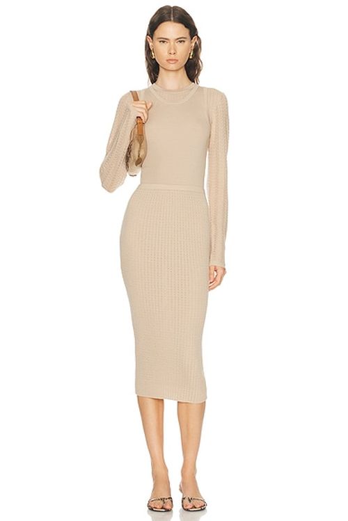 Acne Studios Kred Thin Rib Dress in Beige - Beige. XS also in S