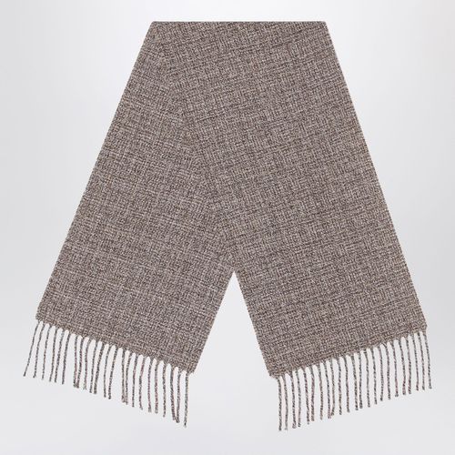 Moulin scarf in brown tweed