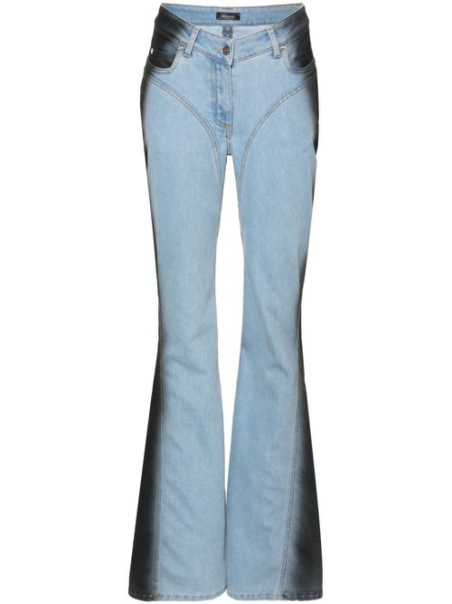 Gradient-effect flared jeans - Blue
