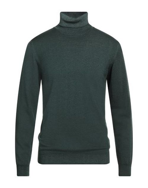 Daniele Fiesoli Man Turtleneck Green Size L Merino Wool