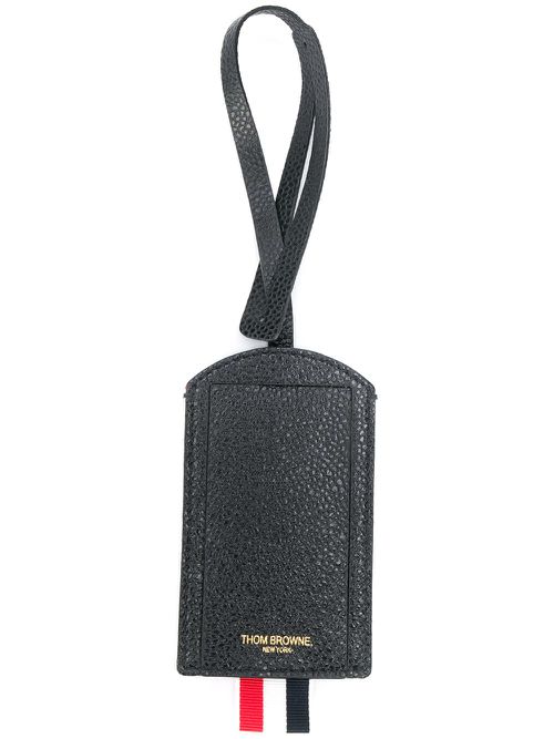 Logo patch luggage tag - Black