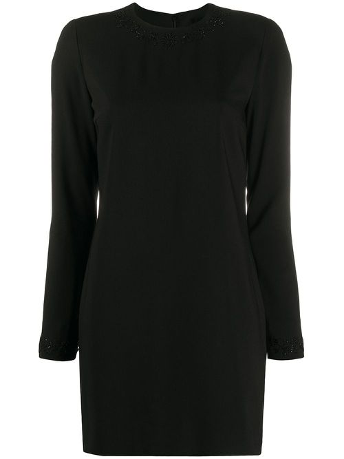 Beaded mini dress - Black