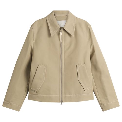 Men's Zipped Jacket in Beige Taupe