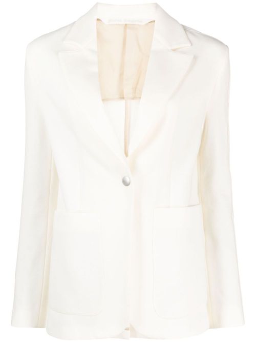 Single-breasted blazer - Neutrals
