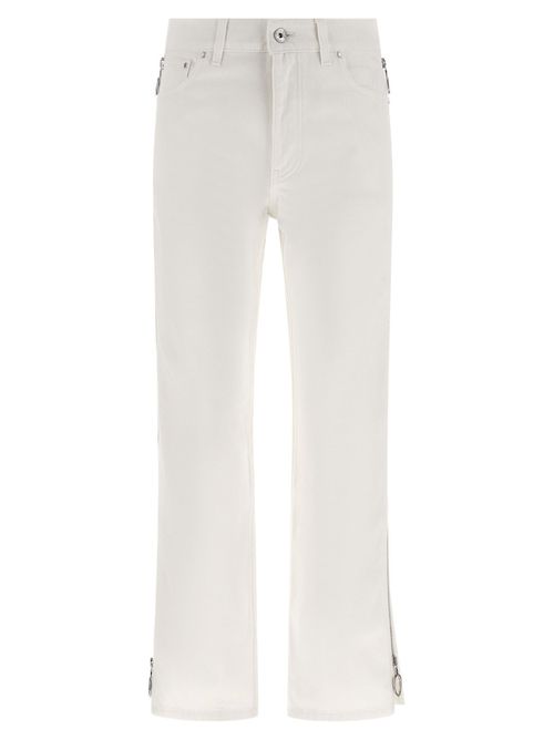 White Zip jeans