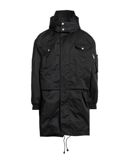 Man Overcoat & Trench Coat Black Size 36 Polyester