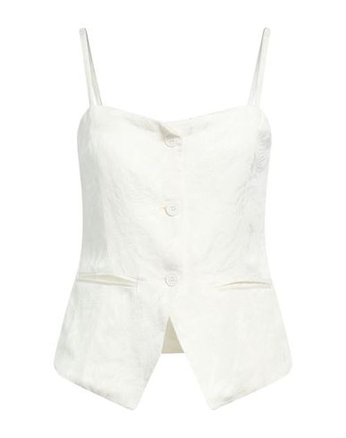Woman Top White Size 4 Viscose, Linen